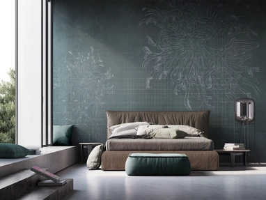 Carta da parati con disegni floreali Aona di Instabilelab