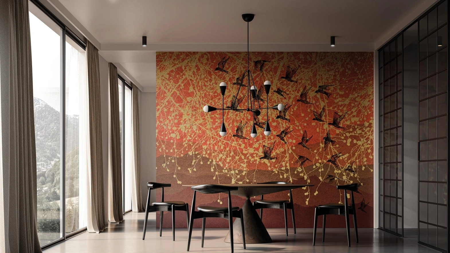 Carta da parati Red Mountain di Instabilelab