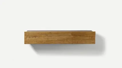 Mensola contenitore Living Plain in legno secolare e metallo di Nature Design