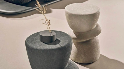 Tavolino Ovoo in gres porcellanato di Nature Design