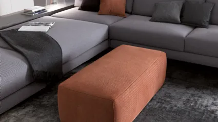 Pouf Stone rettangolare in tessuto di Misuraemme