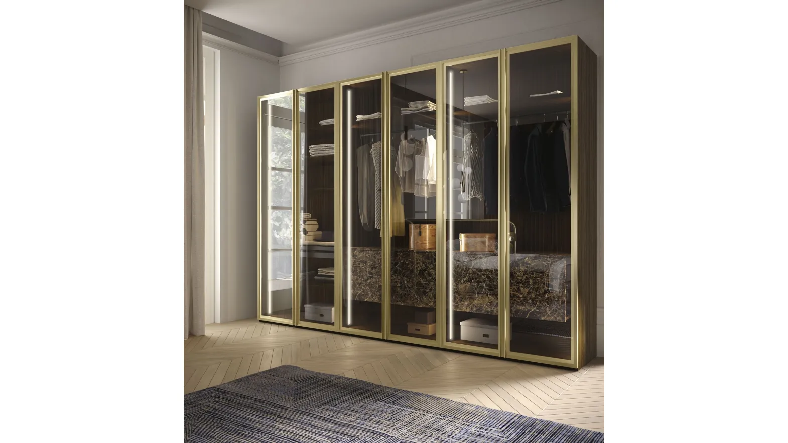 Armadio Afrodite Glass Battente di Adriatica