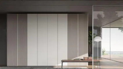 Armadio Comp 334 in laccato opaco e legno di Mobilgam