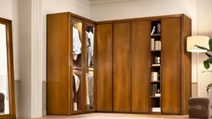 Armadio componibile angolare Promessa in legno con ante battenti di Le Fablier