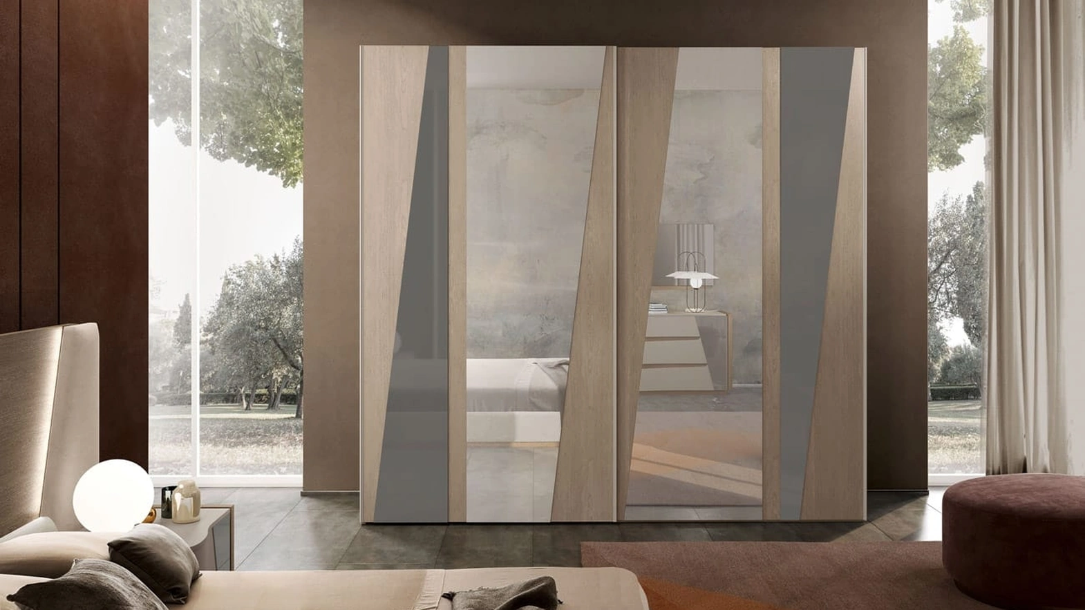 Armadio con ante scorrevoli Trend di Adriatica