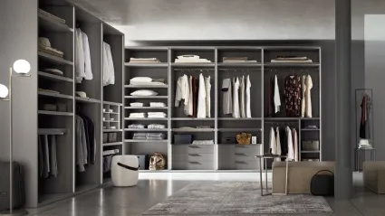 Cabina Armadio Wall in melaminico Trama Grey di Maronese Acf