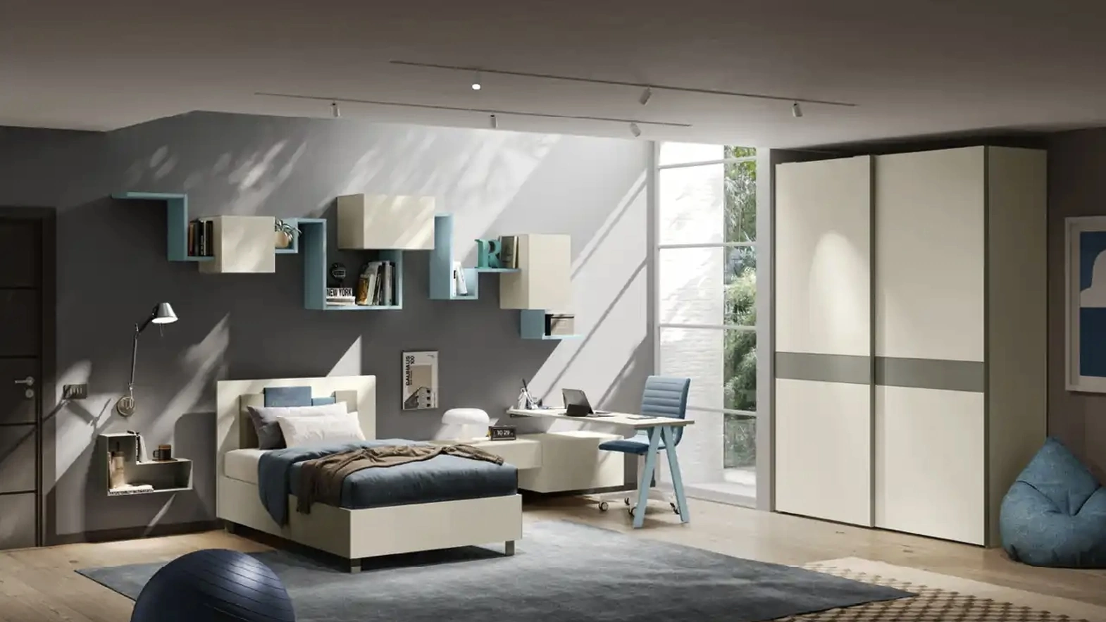 Cameretta per ragazzi Y118 di Moretti Compact Camerette