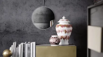 Comodino di design Scacco laccato metallizzato di Mobilgam