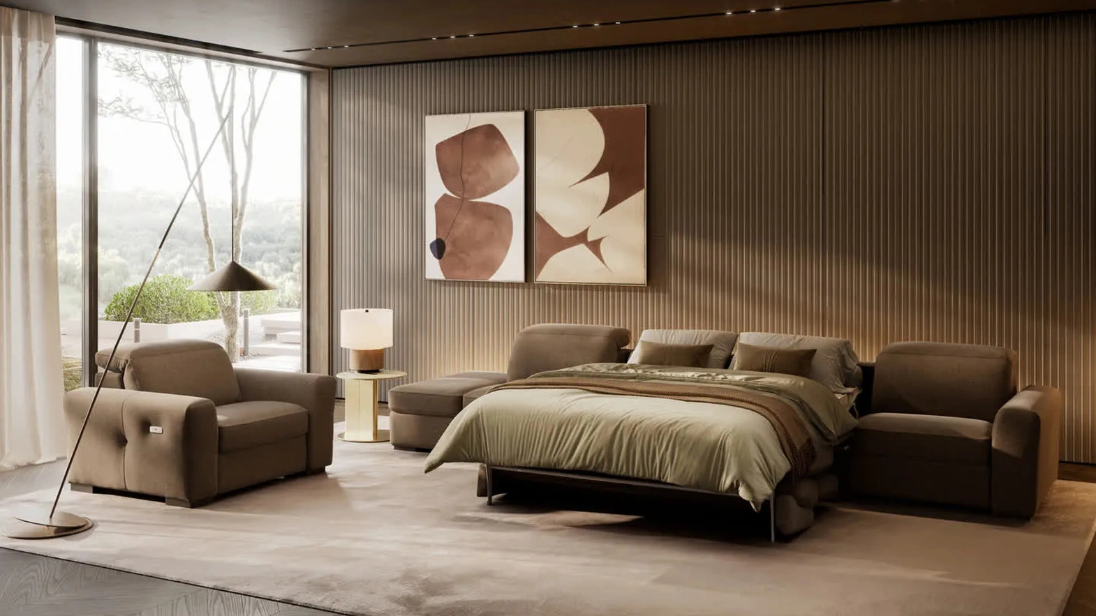 Divano relax con letto Continua di Febal Casa