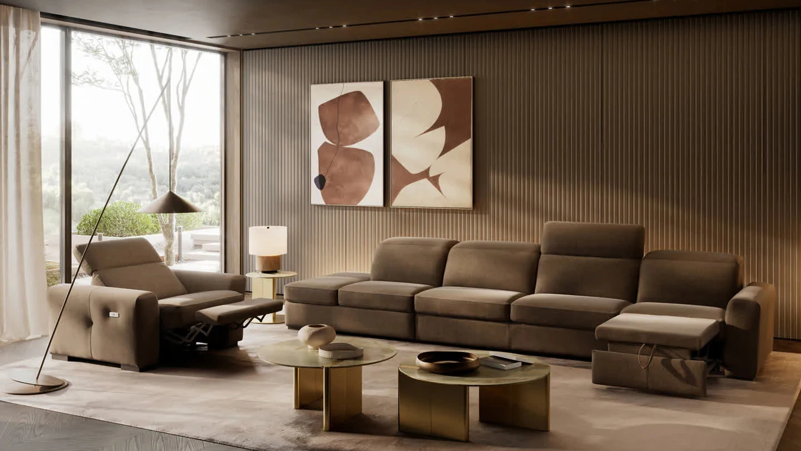 Divano relax con letto Continua di Febal Casa