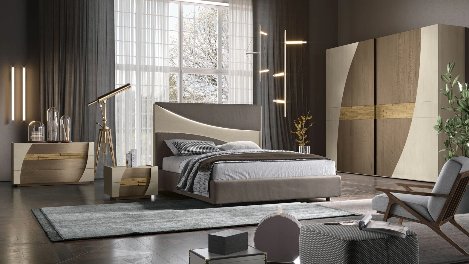 Letto con testiera Reflex di Adriatica