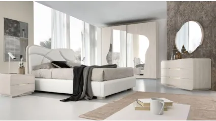 Letto in ecopelle con box contenitore Aloa di Adriatica