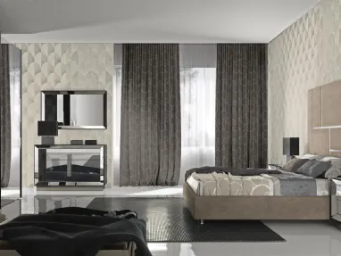 Letto con testiera imbottita Astra di Adriatica