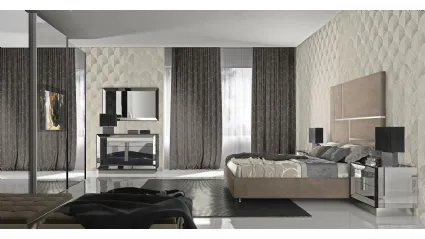 Letto con testiera imbottita Astra di Adriatica