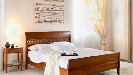 Letto in legno con testiera Corallo di Le Fablier