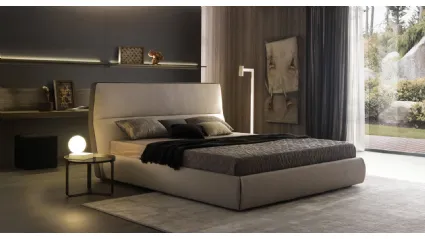 Letto in tessuto imbottito con box contenitore Cosy di Misuraemme