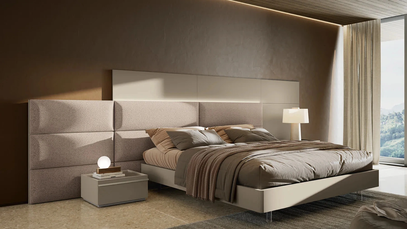 Letto imbottito Couple di Febal Casa
