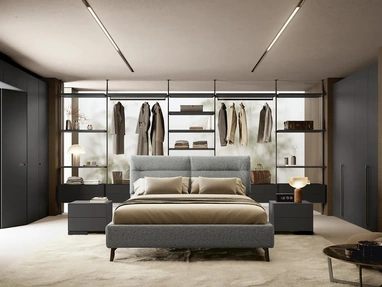 Letto in tessuto Etienne di Febal Casa