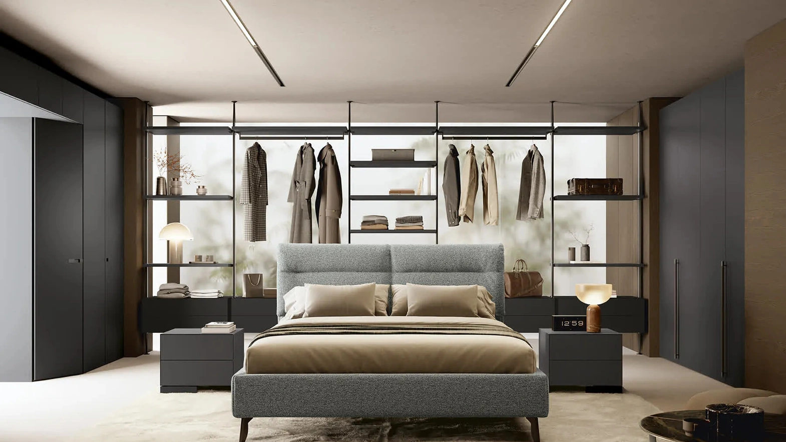 Letto in tessuto Etienne di Febal Casa