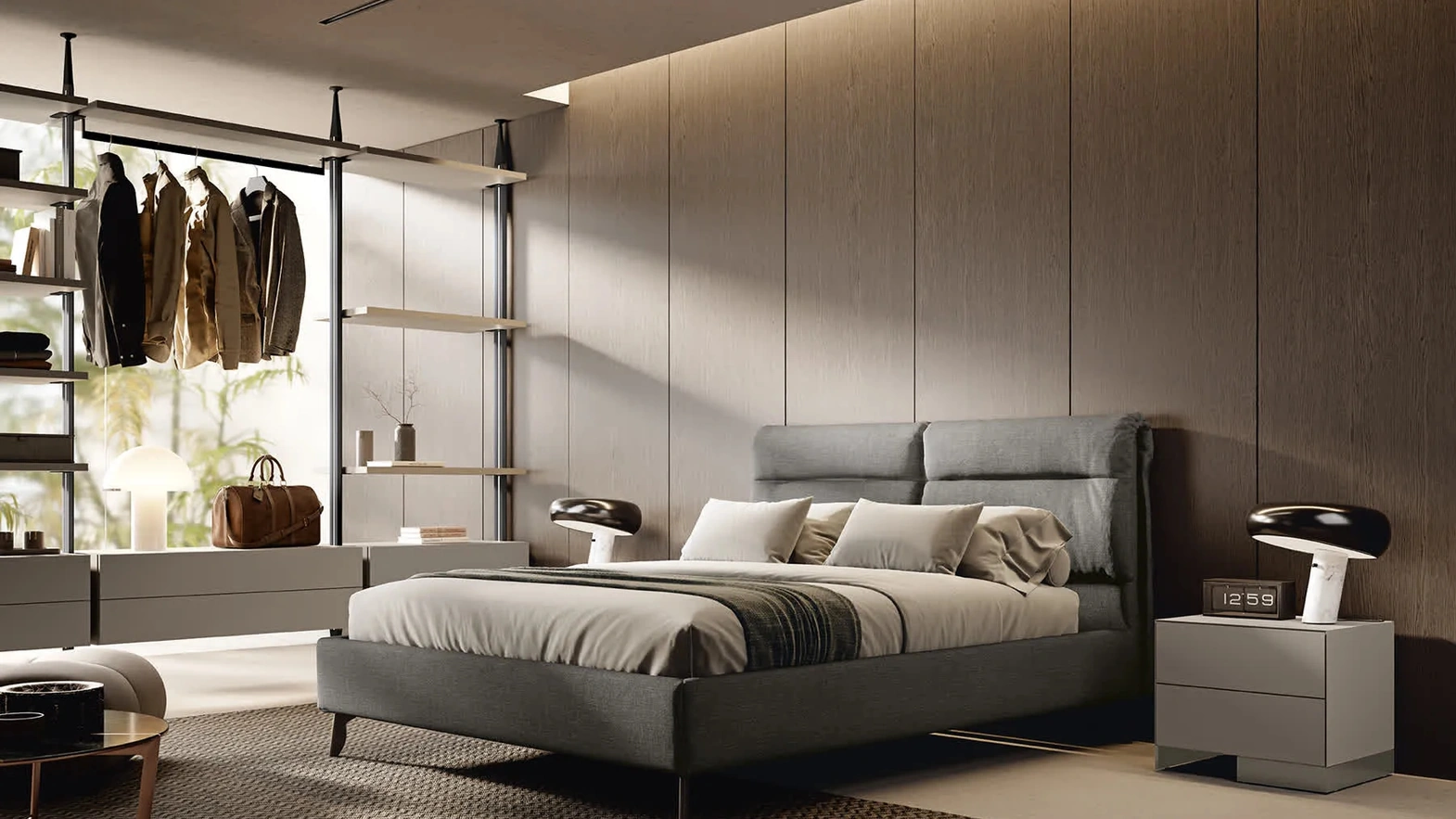 Letto in tessuto Etienne di Febal Casa