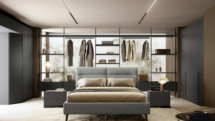 Letto in tessuto Etienne di Febal Casa