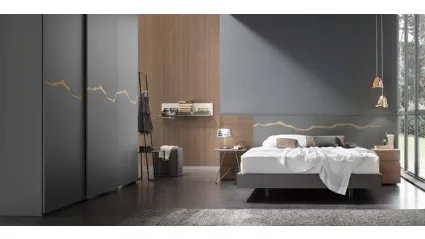 Letto matrimoniale con testiera Flash di Maronese Acf