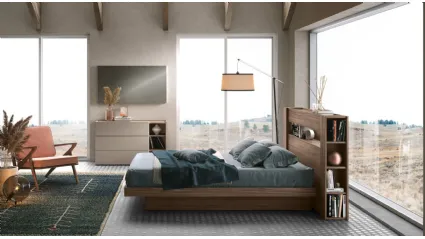 Letto matrimoniale Hole con contenitore di Adriatica