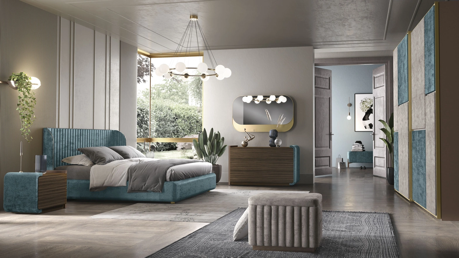 Letto in tessuto Ikelo di Adriatica