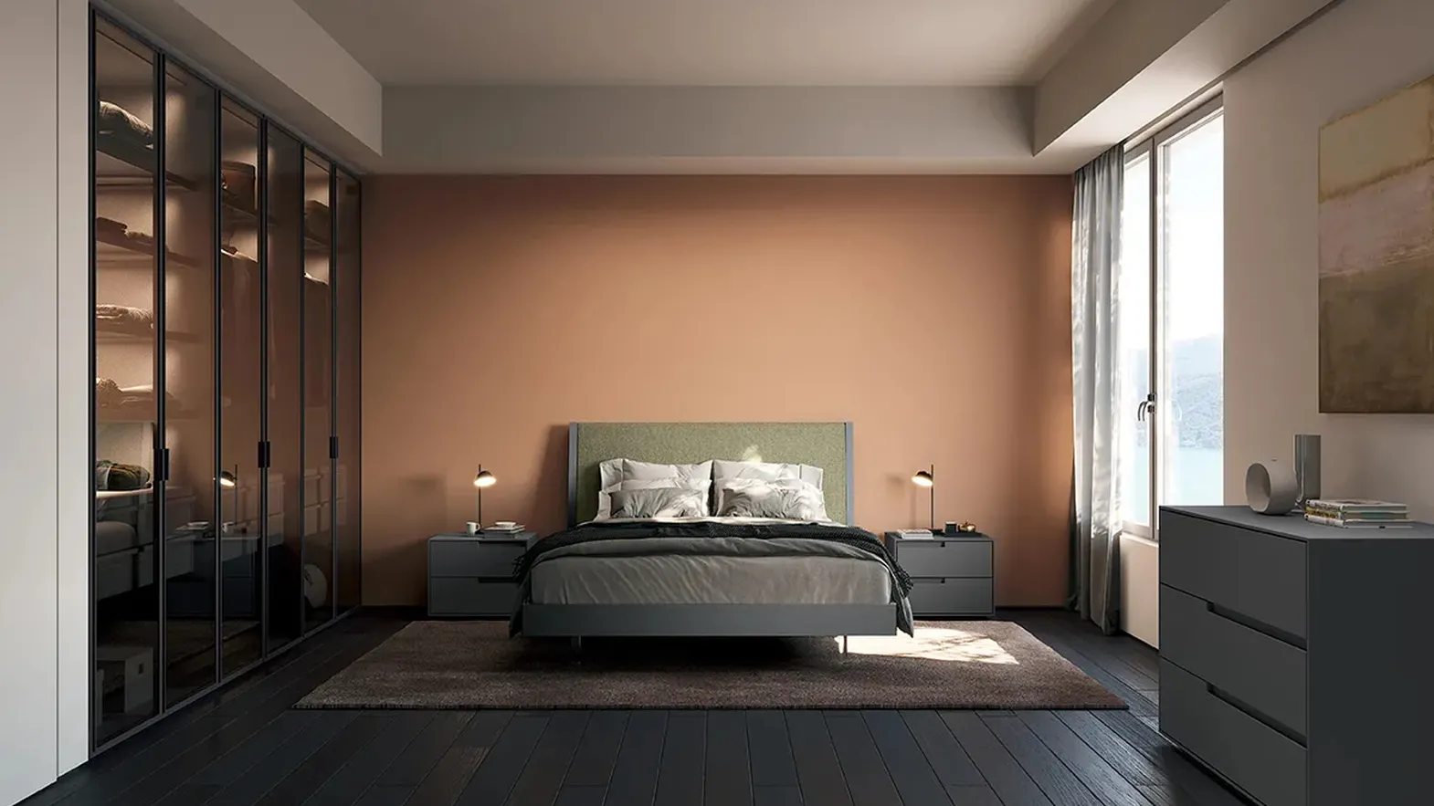 Letto con testiera Lisboa Soft di Febal Casa