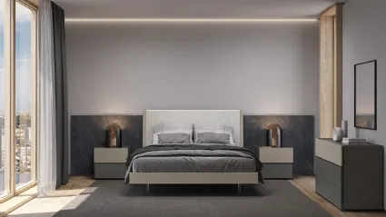 Letto con testiera Lisboa Soft di Febal Casa