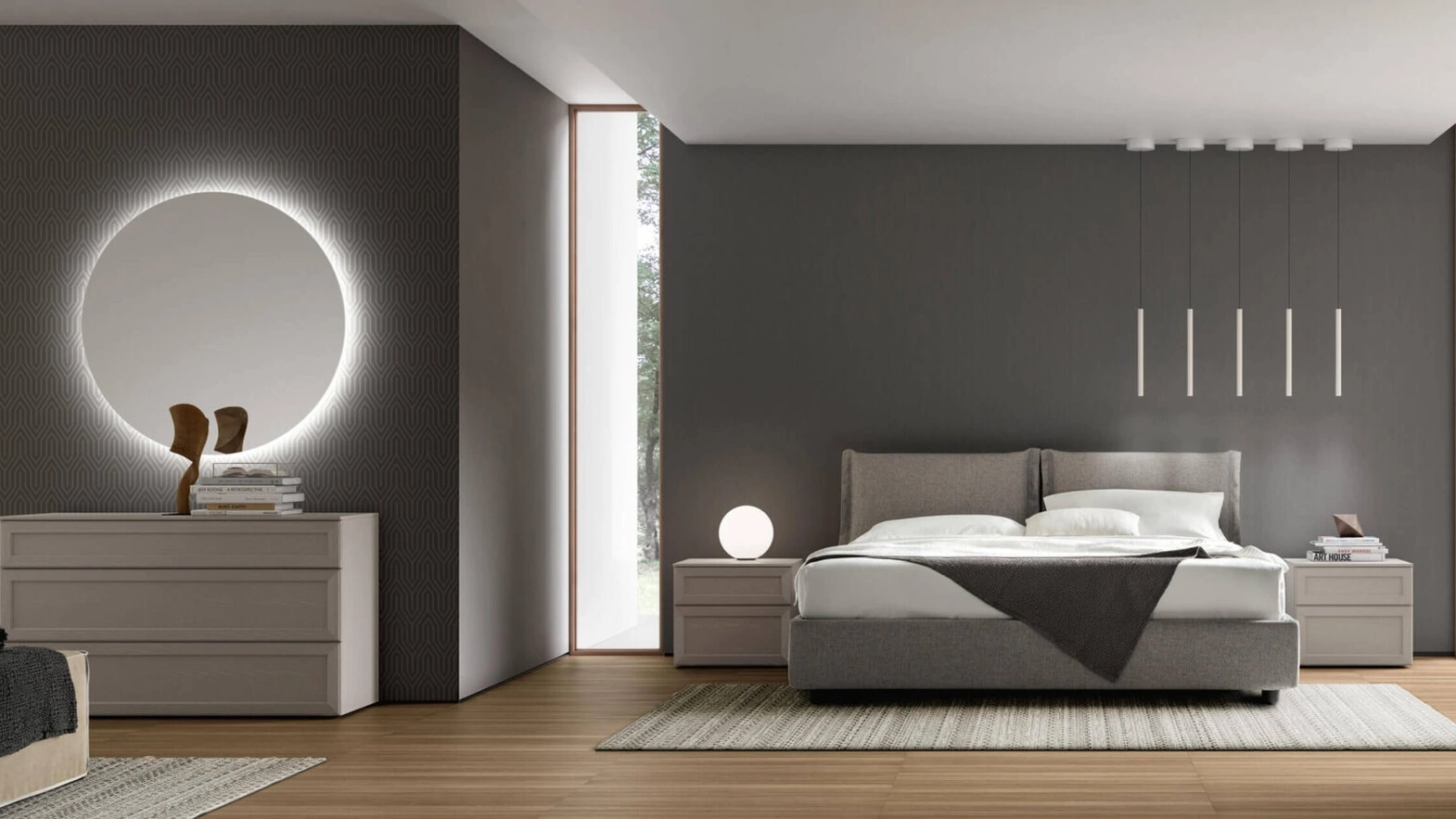 Letto imbottito Lola con contenitore di Maronese