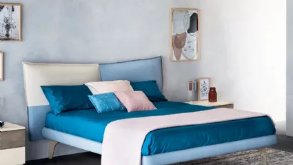 Letto moderno Menta in pelle di Le Fablier