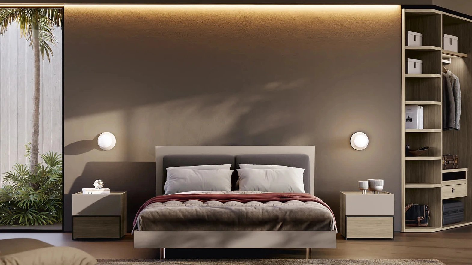 Letto con testiera Navona Soft di Febal Casa