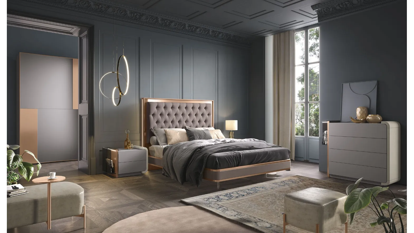 Letto imbottito Pasitea di Adriatica