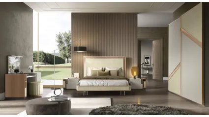 Letto di design con testiera Pasitea di Adriatica