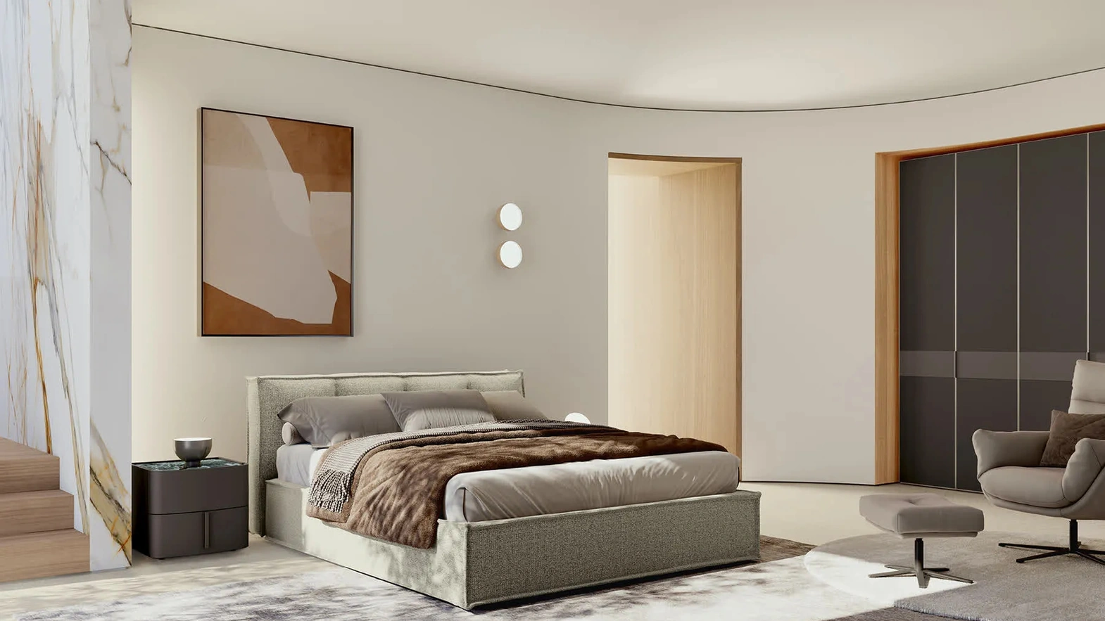 Letto imbottito Peter di Febal Casa