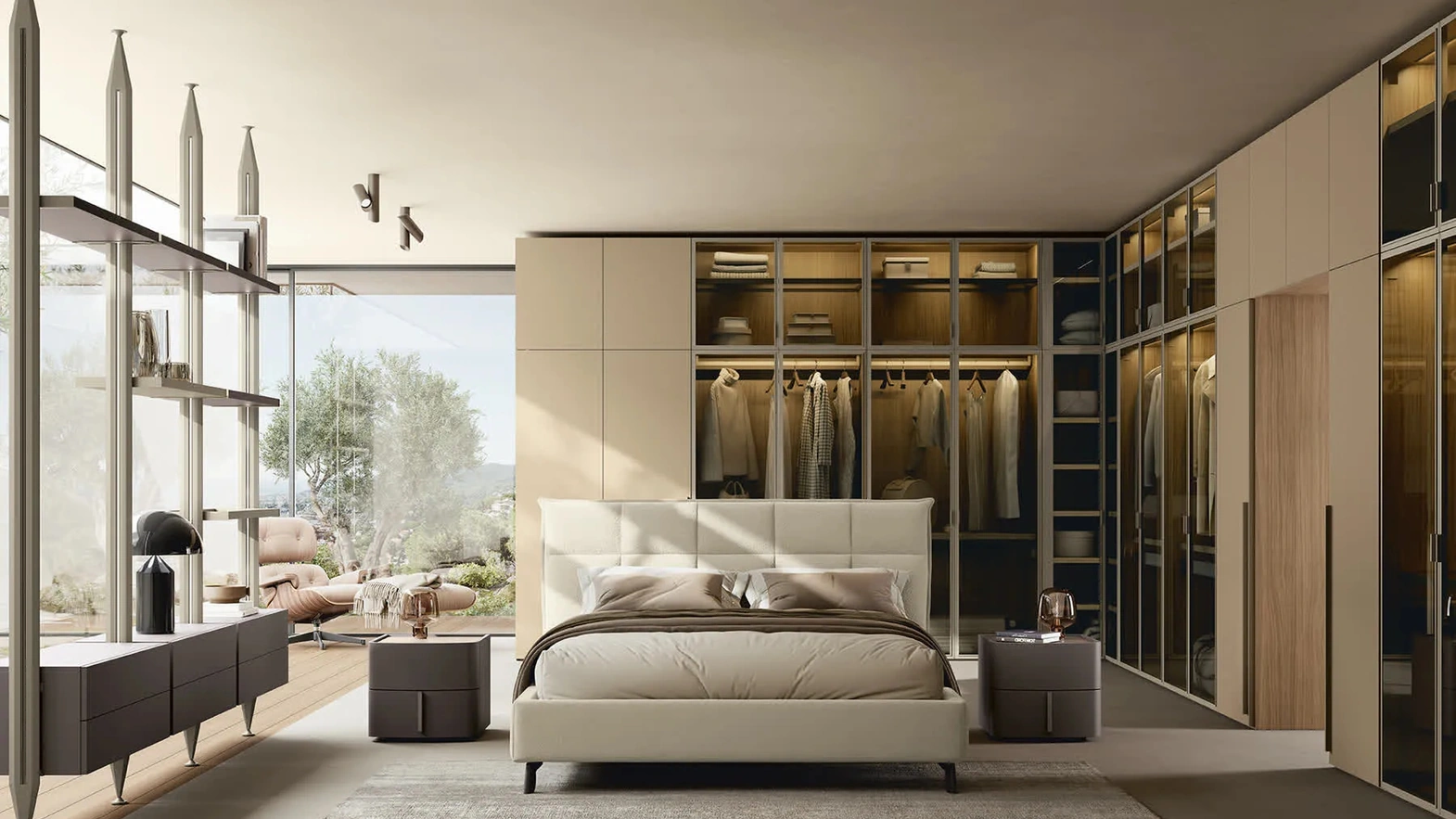 Letto in tessuto imbottito Philippe di Febal Casa