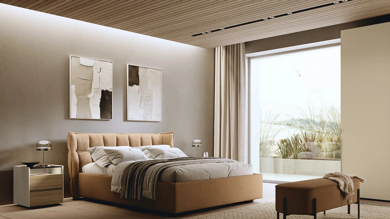 Letto imbottito Raphael di Febal Casa