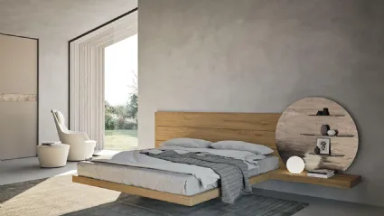 Letto in legno con testiera Wall System di Mobilgam