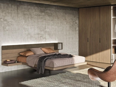 Letto matrimoniale Wall System N06 di Mobilgam
