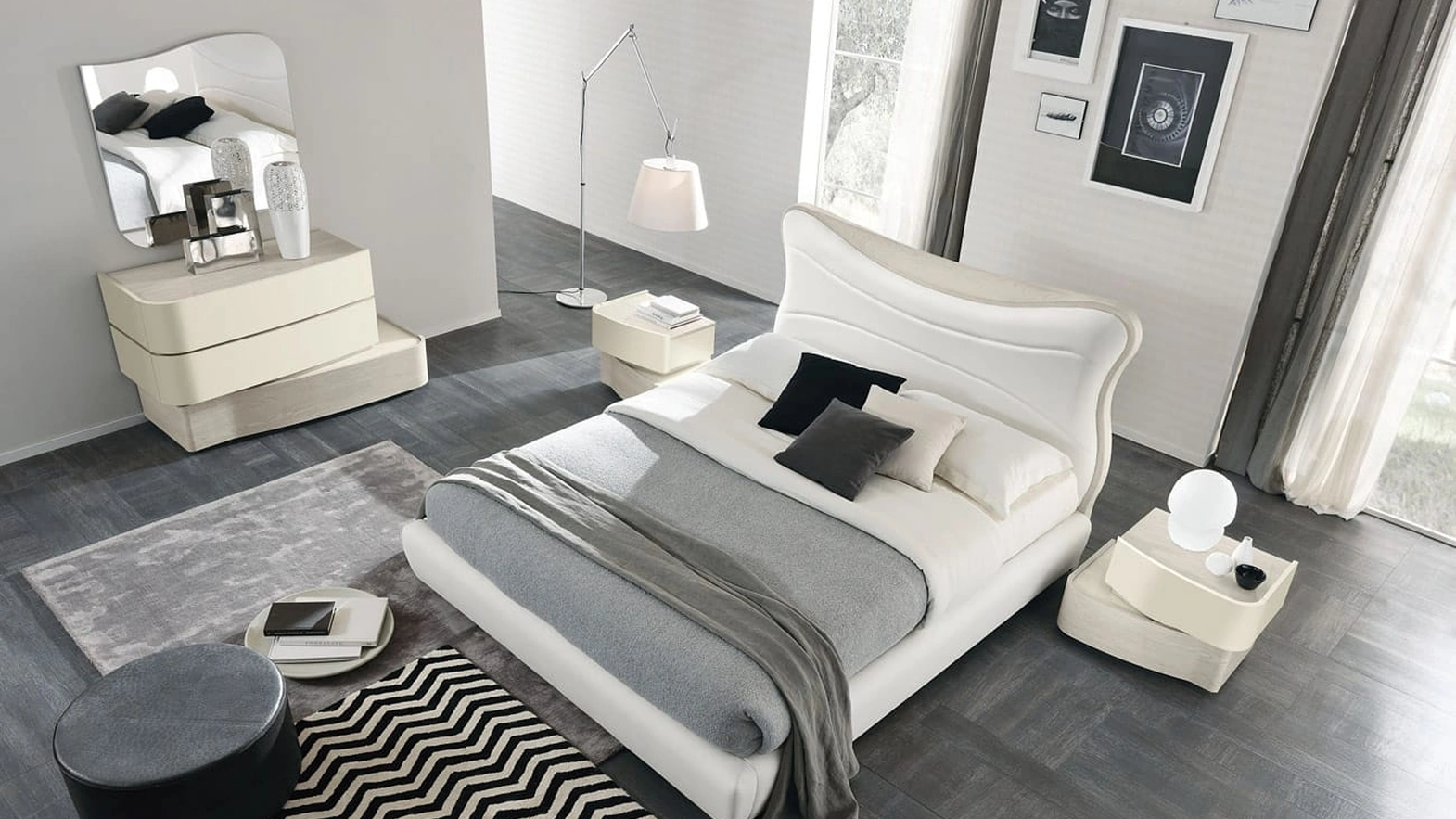 Letto Wind imbottito di Adriatica