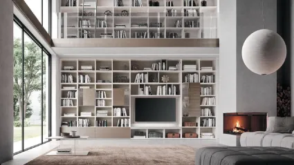 Libreria a muro componibile Horizon 941 di Mobilgam