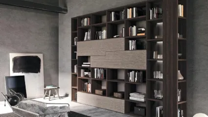 Libreria Horizon 944 in legno e laminato di Mobilgam