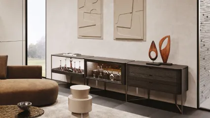 Madia Shibuya in legno e vetro di Misuraemme