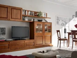 Parete Attrezzata AS574 in Noce di Maronese Acf