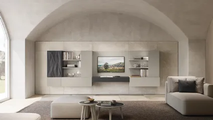 Parete Attrezzata sospesa Boiserie Libeskind di Febal Casa