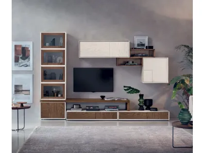 Parete Attrezzata Le Spezie in legno bicolore composizione 03 di Le Fablier