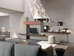 Parete Attrezzata Composizione Horizon 925 in laccato opaco di Mobilgam