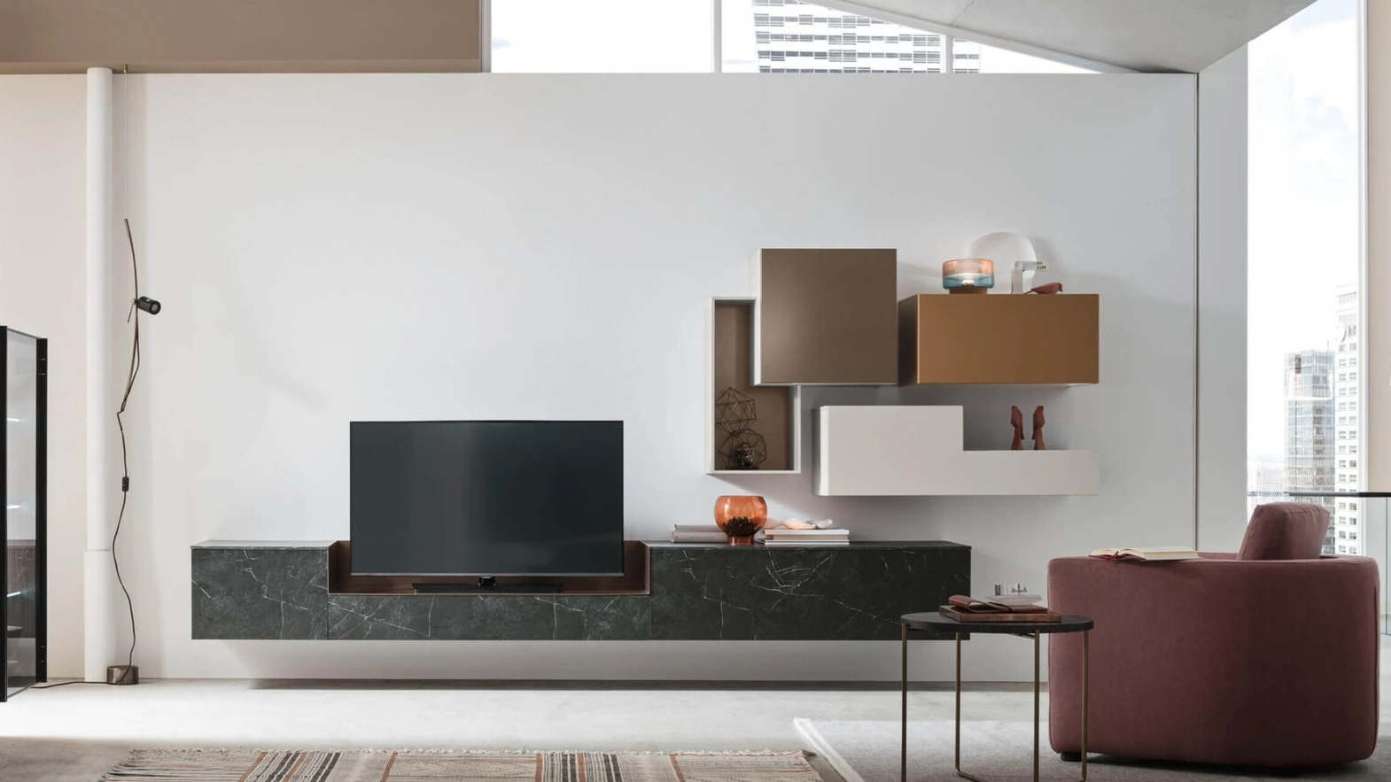 Parete Attrezzata Seta Comp SU2201 di Maronese