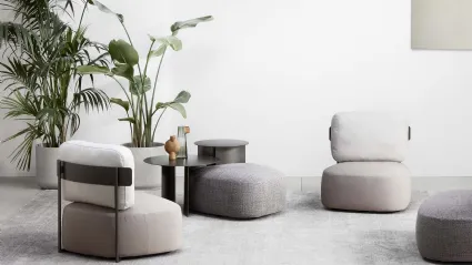 Poltroncina in tessuto imbottito Pierre di Flou